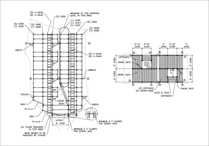 Industrial Maintenance Scaffold Drawing