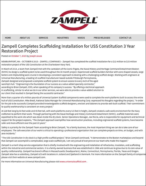 USS Constitution Restoration